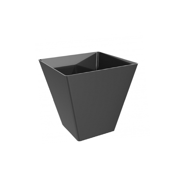 bicchiere quadrato finger food plastica nera 50 cc.
