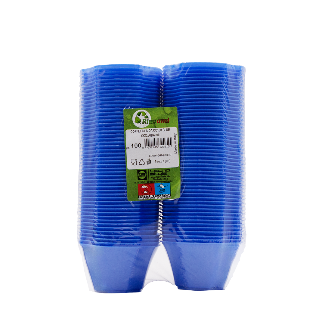 100 Coppette gelato Aida 100 cc blu 4 100 Coppette gelato Aida 100 cc blu - immagine 4