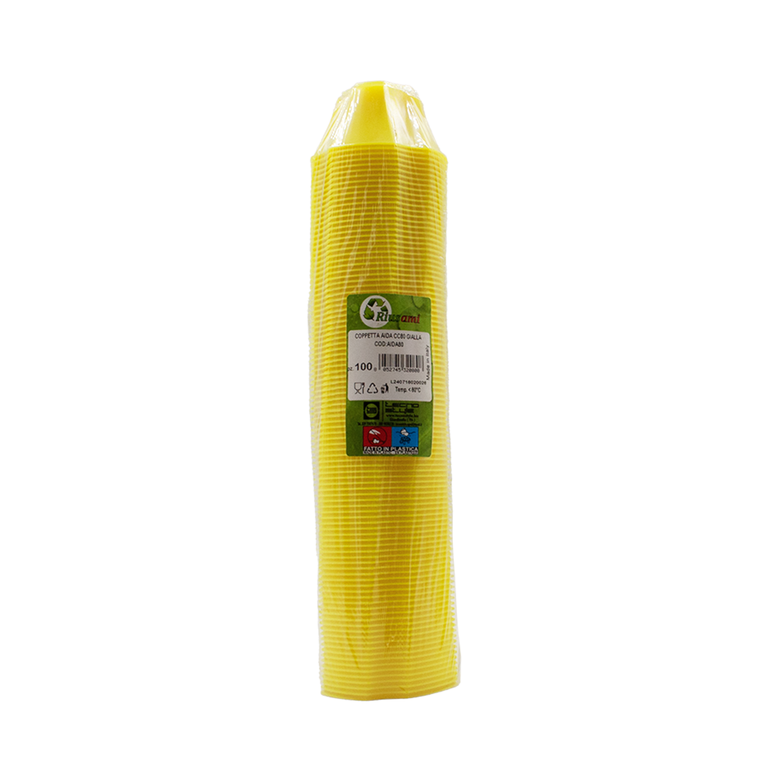 100 Coppette gelato Aida 80 cc gialle 4 100 Coppette gelato Aida 80 cc gialle - immagine 4