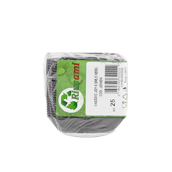 25 Vassoietti neri Joy 6,5x6,5 cm 3 25 Vassoietti neri Joy 6,5x6,5 cm - immagine 3