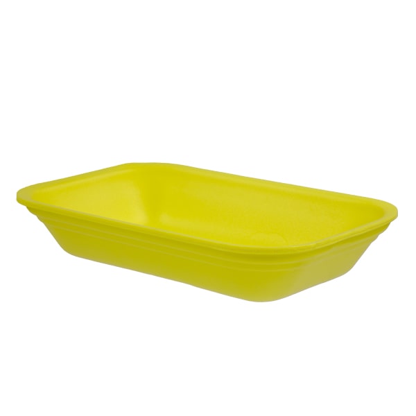 475 Vaschette 24x16x4 cm Polistirolo 166 gialle 2 vaschetta in polistirolo gialla vista tre quarti
