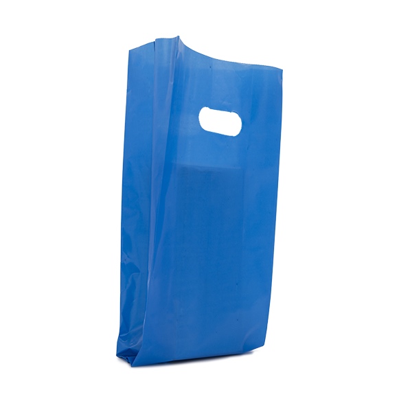 1 kg Buste boutique HD 25x40 cm blu 2 busta shopping con manico a fagiolo colore blu