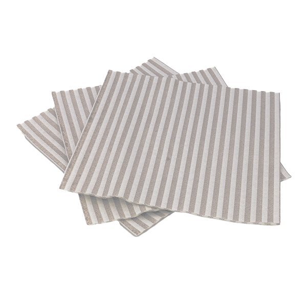 50 Tovaglioli cartatessuto FibraCel 40x40 cm righe grigi 2 50 Tovaglioli cartatessuto FibraCel 40x40 cm righe grigi - immagine 2