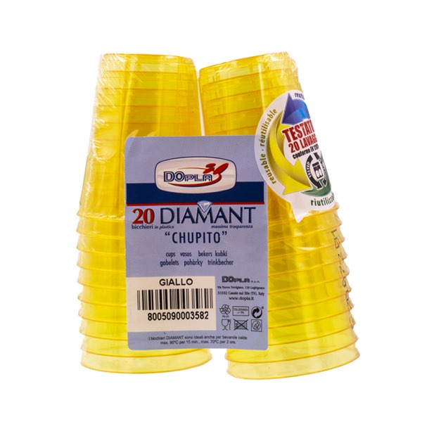 20 Bicchieri chupito gialli 20 cc 3 20 Bicchieri chupito gialli 20 cc - immagine 3
