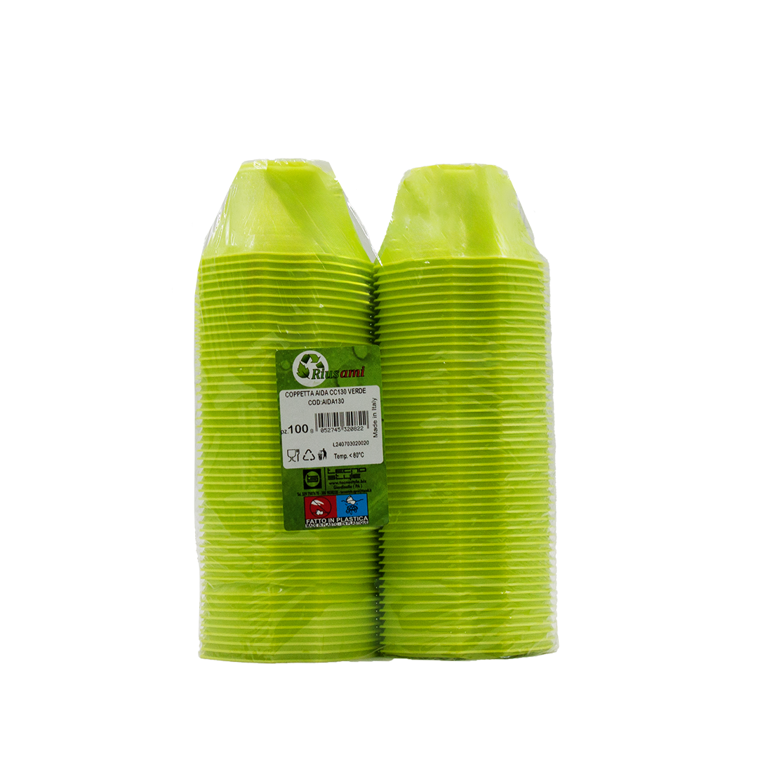 100 Coppette gelato Aida 130 cc verdi 4 100 Coppette gelato Aida 130 cc verdi - immagine 4