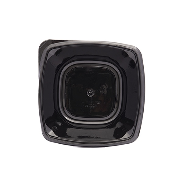 50 Insalatiere nere quadrate con coperchio trasparente 1000 cc PET 3 ciotola quadrata asporto cibo in plastica nera con coperchio trasparente