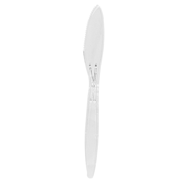 50 Coltelli in plastica trasparenti riutilizzabili Zebra 2 coltello in plastica trasparente monouso
