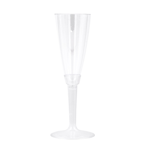 20 Calici flute predisposti per il gambo 100 cc trasparenti 2 20 Calici flute predisposti per il gambo 100 cc trasparenti - immagine 2