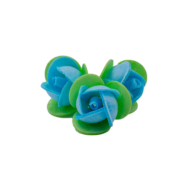 200 Roselline cielo con foglie per decorazione torte 2 200 Roselline cielo con foglie per decorazione torte - immagine 2