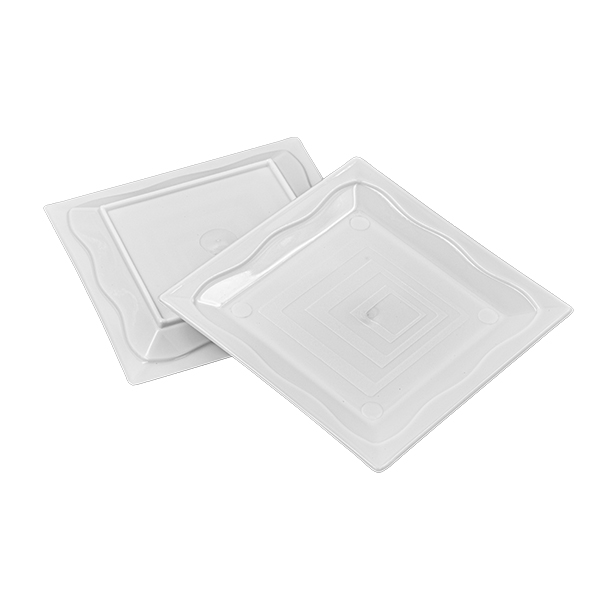 25 Vassoietti quadri 8x8 cm bianchi 2 coppia di vassoietti quadrati per finger food bianchi