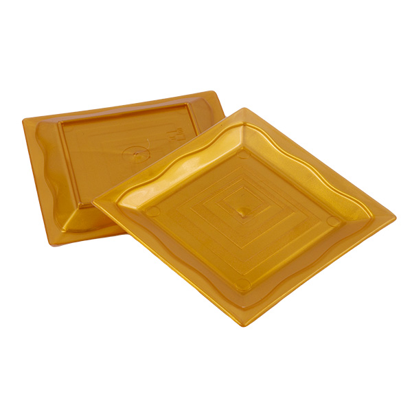 25 Vassoietti quadri 8x8 cm oro 2 coppia di vassoieti oro quadrati per finger food