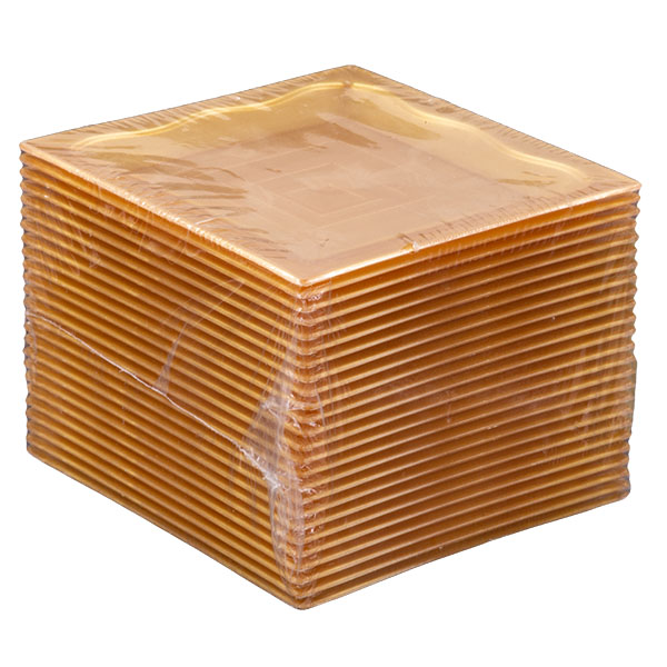 25 Vassoietti quadri 8x8 cm oro 3 confezione di vassoietti quadrati per finger food oro