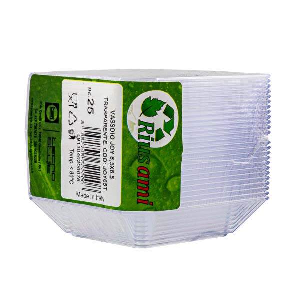 25 Vassoietti Joy trasparente 6,5x6,5 cm 3 25 Vassoietti Joy trasparente 6,5x6,5 cm - immagine 3