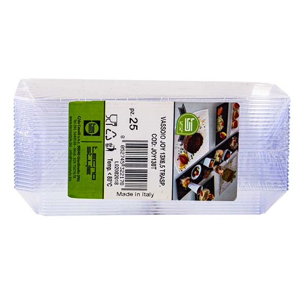 25 Vassoietti Joy trasparente 13x6,5 cm 3 25 Vassoietti Joy trasparente 13x6,5 cm - immagine 3
