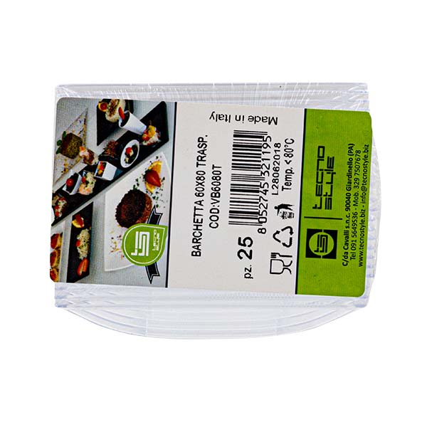 25 Barchette 6x8 cm trasparenti 3 25 Barchette 6x8 cm trasparenti - immagine 3
