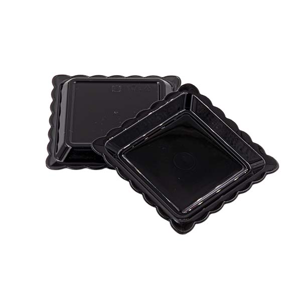 25 Vassoi Elite 13x13 cm neri 2 25 Vassoi Elite 13x13 cm neri - immagine 2