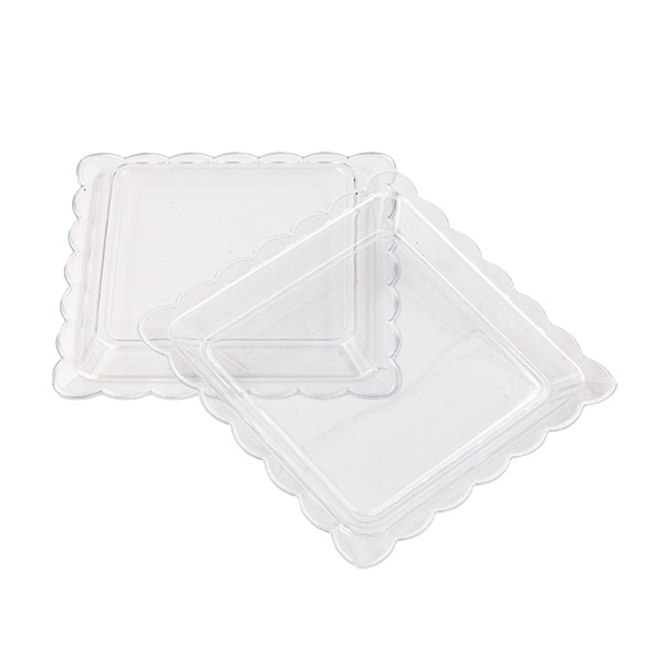 25 Vassoi Elite 13x13 cm trasparenti 2 25 Vassoi Elite 13x13 cm trasparenti - immagine 2