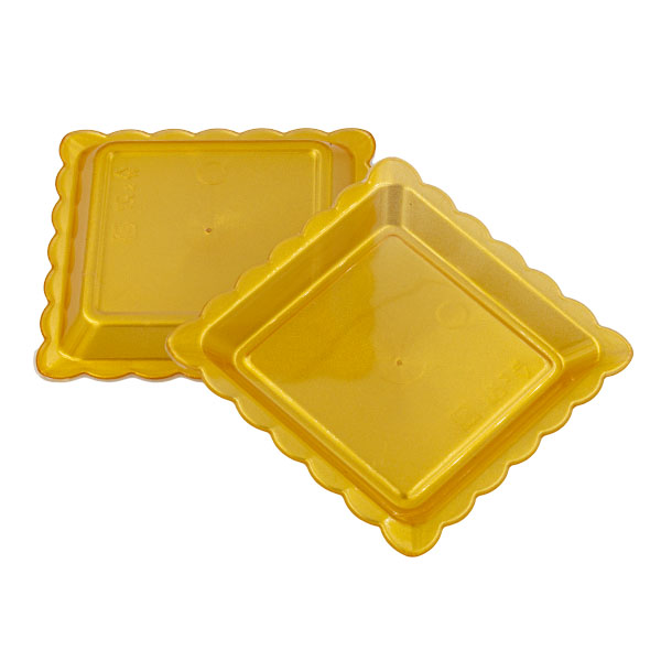 100 Vassoi Elite 9x9 cm gold 2 100 Vassoi Elite 9x9 cm gold - immagine 2