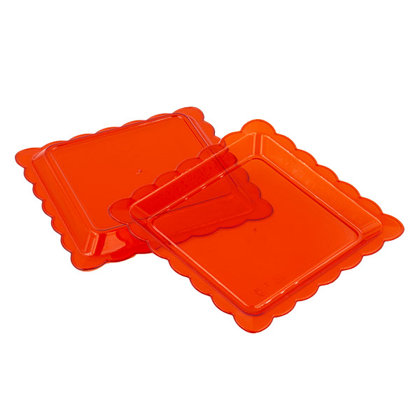 100 Vassoi Elite 9x9 cm rossi 2 100 Vassoi Elite 9x9 cm rossi - immagine 2