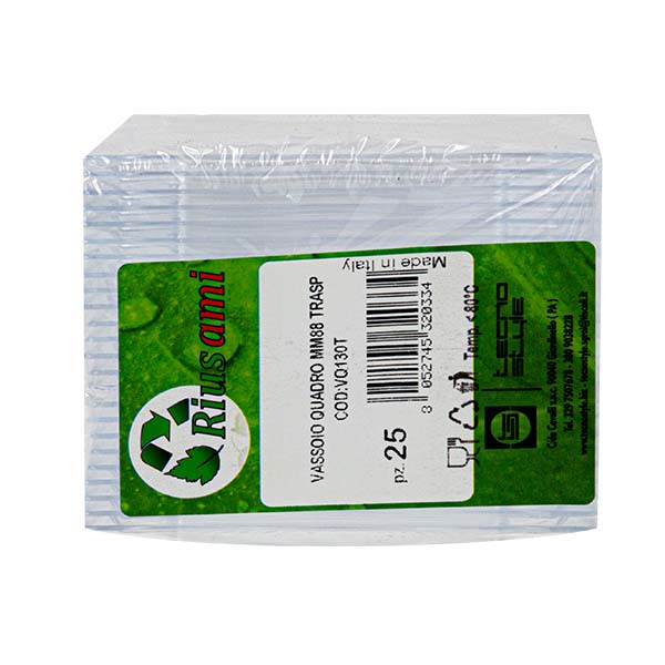 25 Vassoietti quadri 8x8 cm trasparenti 3 25 Vassoietti quadri 8x8 cm trasparenti - immagine 3