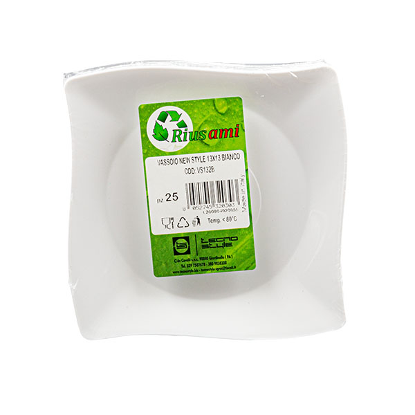 25 Vassoi 13x13 cm new style bianchi 3 25 Vassoi 13x13 cm new style bianchi - immagine 3