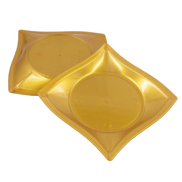 25 Vassoi 13x13 cm new style oro 2 25 Vassoi 13x13 cm new style oro - immagine 2