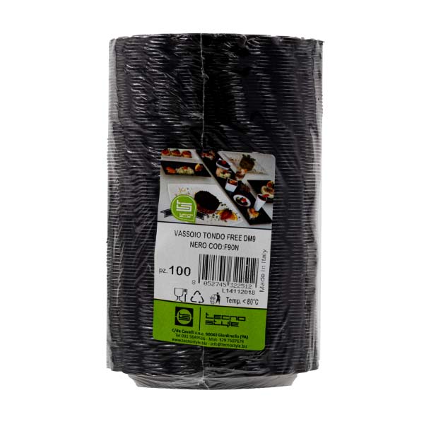 100 Vassoi tondi Ø 9 cm free nero 3 100 Vassoi tondi Ø 9 cm free nero - immagine 3