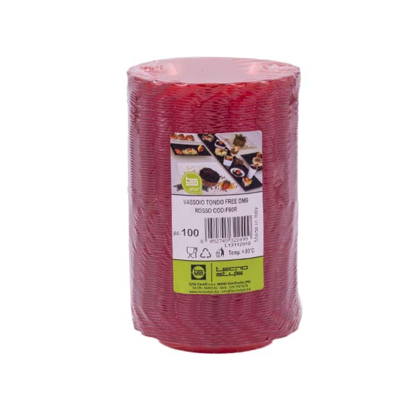 100 Vassoi tondi Ø 9 cm free rossi 3 100 Vassoi tondi Ø 9 cm free rossi - immagine 3