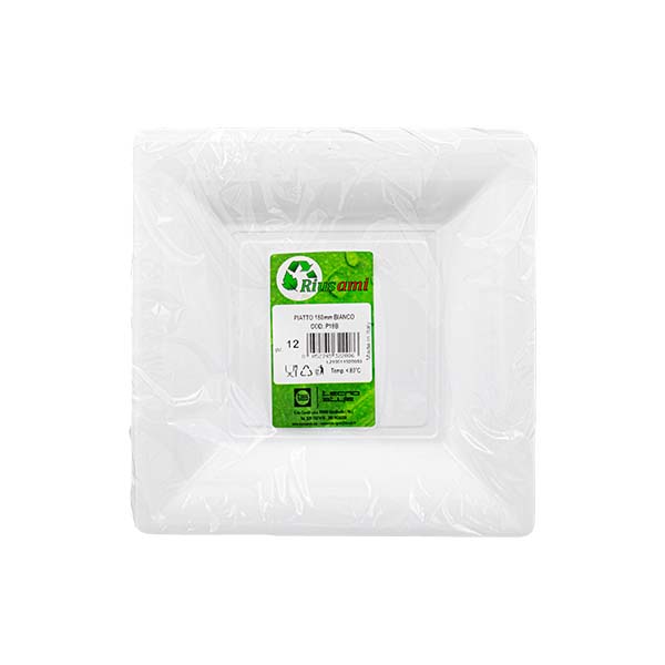 12 Piatti quadri 18x18 cm style Bianchi 3 12 Piatti quadri 18x18 cm style Bianchi - immagine 3