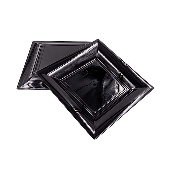 12 Piatti quadri 18x18 cm style Neri 2 12 Piatti quadri 18x18 cm style Neri - immagine 2