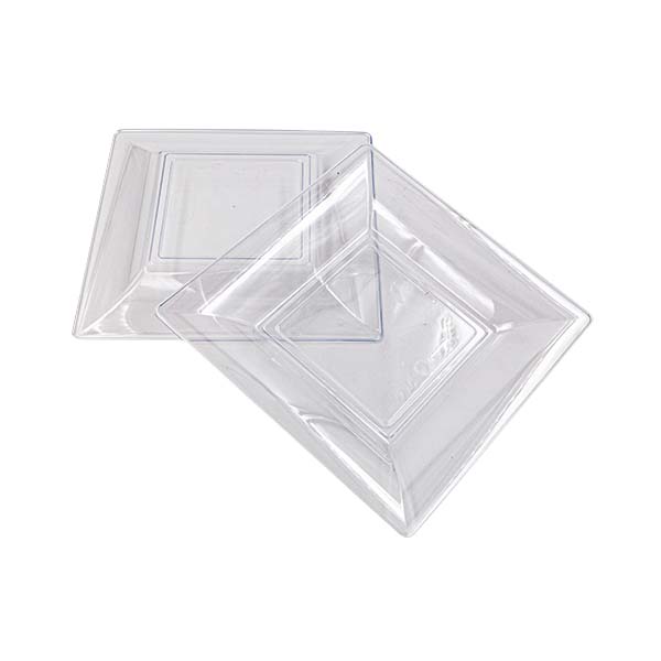 12 Piatti quadri 18x18 cm style Trasparenti 2 12 Piatti quadri 18x18 cm style Trasparenti - immagine 2