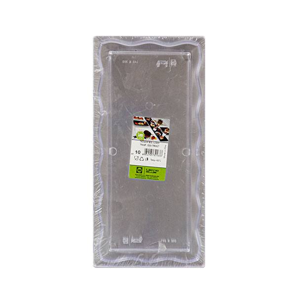 10 Vassoi tronchi 14,5x30 cm trasparenti 3 10 Vassoi tronchi 14,5x30 cm trasparenti - immagine 3