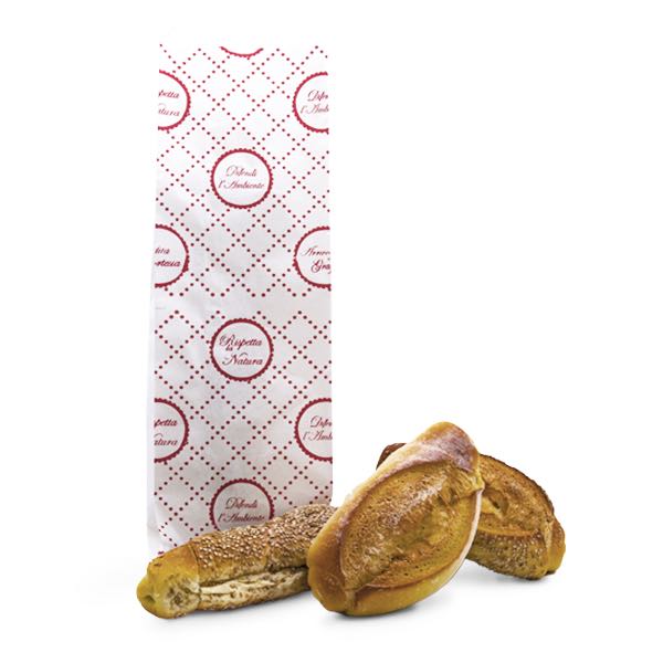 10 kg Buste pane 14x44 cm bianche con stampa pura cellulosa 2 10 kg Buste pane 14x44 cm bianche con stampa pura cellulosa - immagine 2