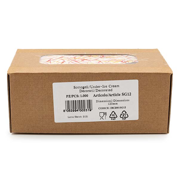 1000 Sottogelati/sottocassatine di carta bianche decorate Ø 12 cm 2 1000 Sottogelati/sottocassatine di carta bianche decorate Ø 12 cm - immagine 2