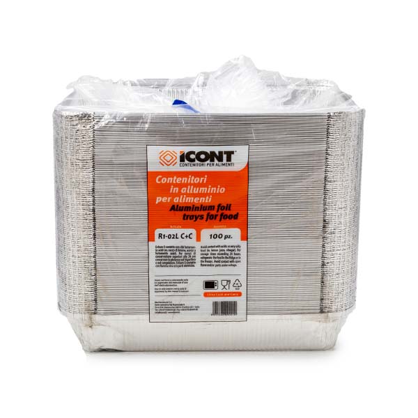 100 Vaschette alluminio 6 porzioni predisposta per il coperchio Icont 4 100 Vaschette alluminio 6 porzioni predisposta per il coperchio Icont - immagine 4