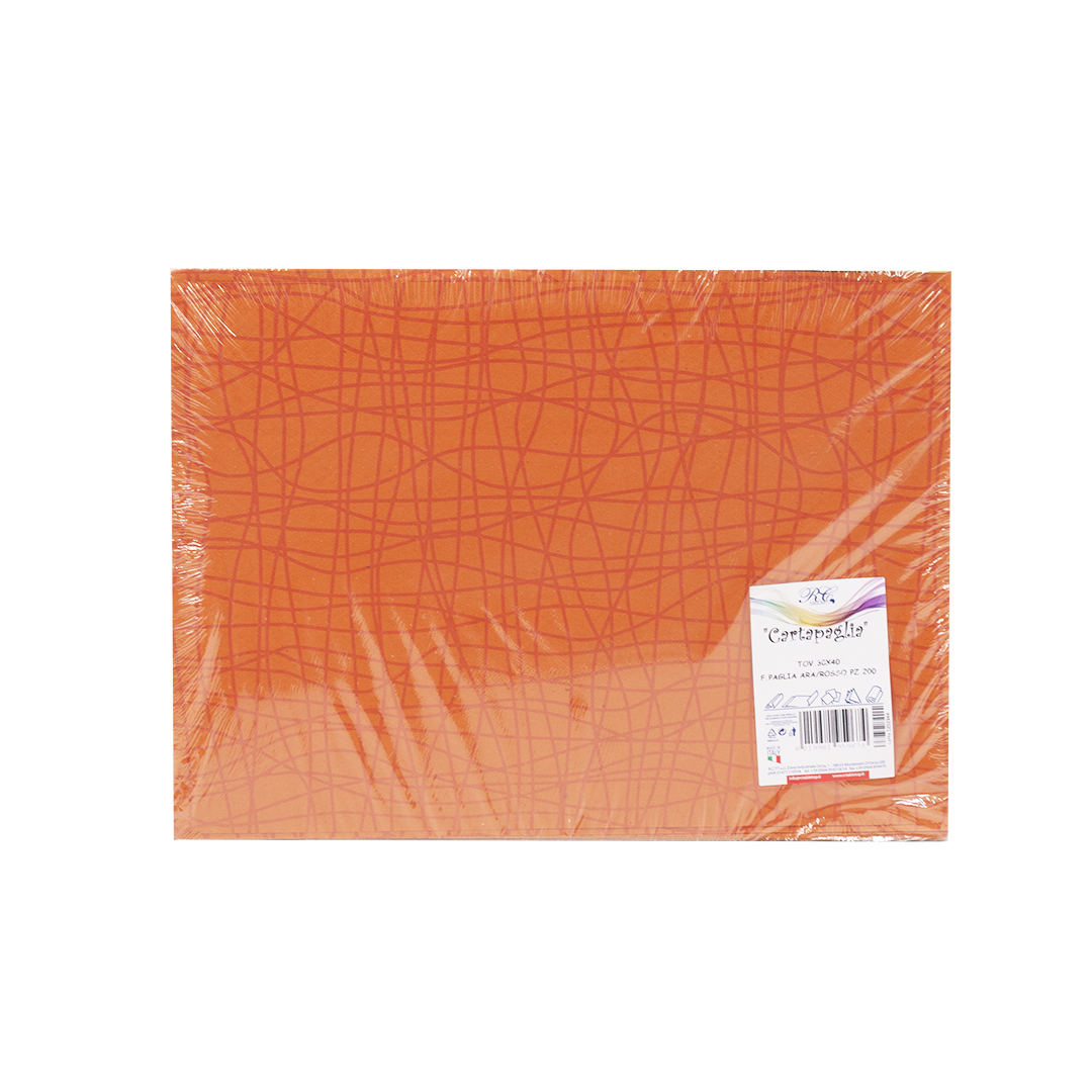 200 Tovagliette monoposto 30x40 cm filpaglia arancio/rosso 3 200 Tovagliette monoposto 30x40 cm filpaglia arancio/rosso - immagine 3
