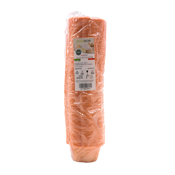 100 Eco-Boy coppette gelato 100 cc bio rosa Poloeco 3 100 Eco-Boy coppette gelato 100 cc bio rosa Poloeco - immagine 3
