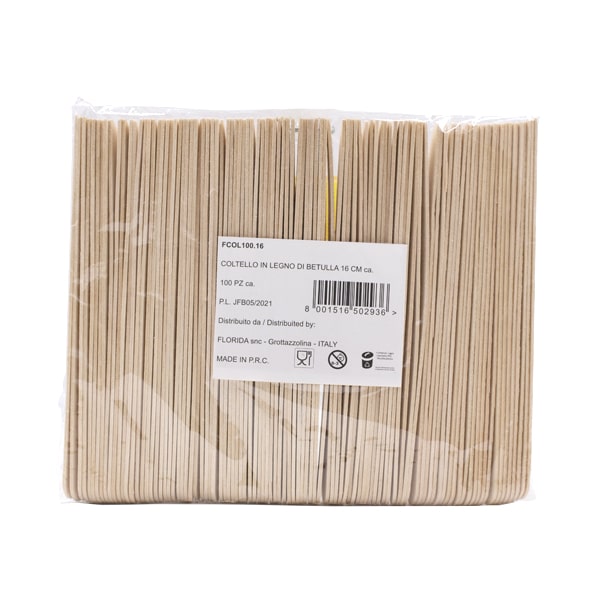 100 Coltelli in legno di betulla 16cm 2 100 Coltelli in legno di betulla 16cm - immagine 2