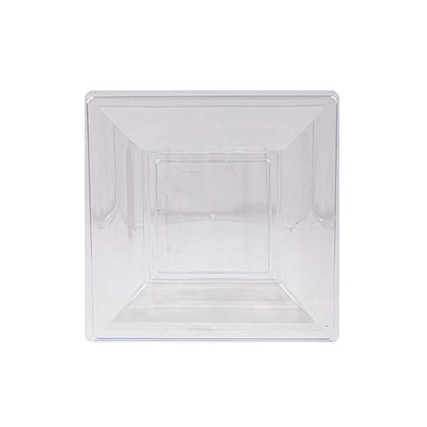 Piatti quadri  da 23x23 cm trasparenti