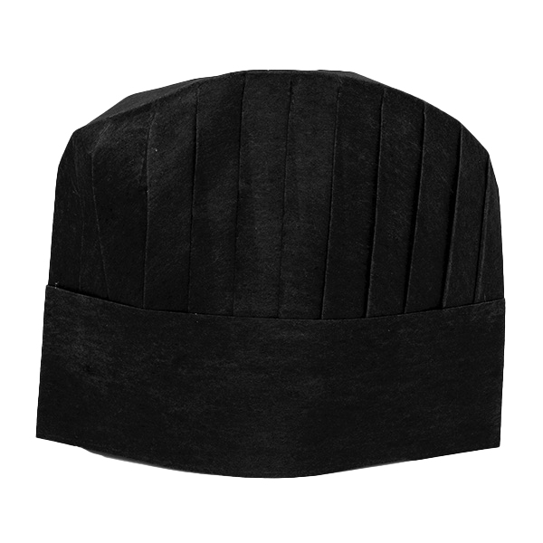 Copricapo monouso da chef in tnt nero
