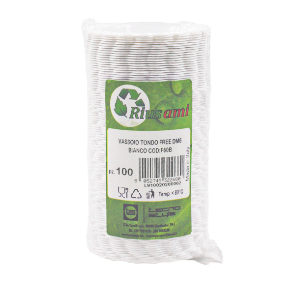 100 Vassoi tondi Ø 9 cm free trasparenti 3 100 Vassoi tondi Ø 9 cm free trasparenti - immagine 3