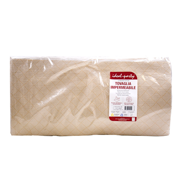25 Tovaglie goffrate in carta Ideal-party 100x100 lines sabbia 3 25 Tovaglie goffrate in carta Ideal-party 100x100 lines sabbia - immagine 3