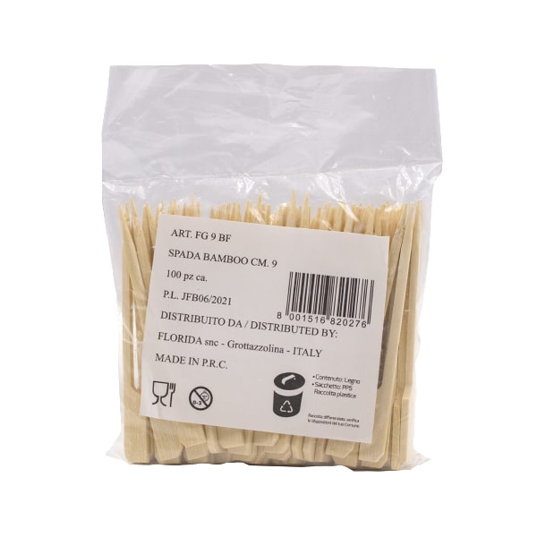 100 Stecconi spada/bandiera in bamboo 9cm 3 100 Stecconi spada/bandiera in bamboo 9cm - immagine 3