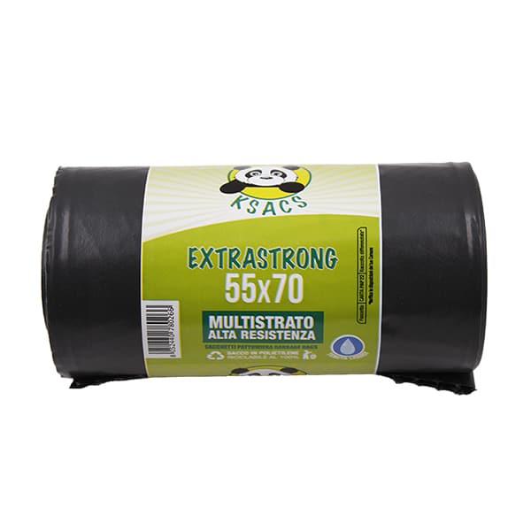 Sacchi n.u.a rotolo 55x70 neri 800 gr 3 Sacchi n.u.a rotolo 55x70 neri 800 gr - immagine 3