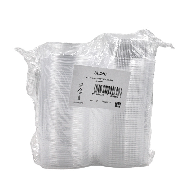 50 Vaschette ops ovali con coperchio SL 250cc 3 50 Vaschette ops ovali con coperchio SL 250cc - immagine 3