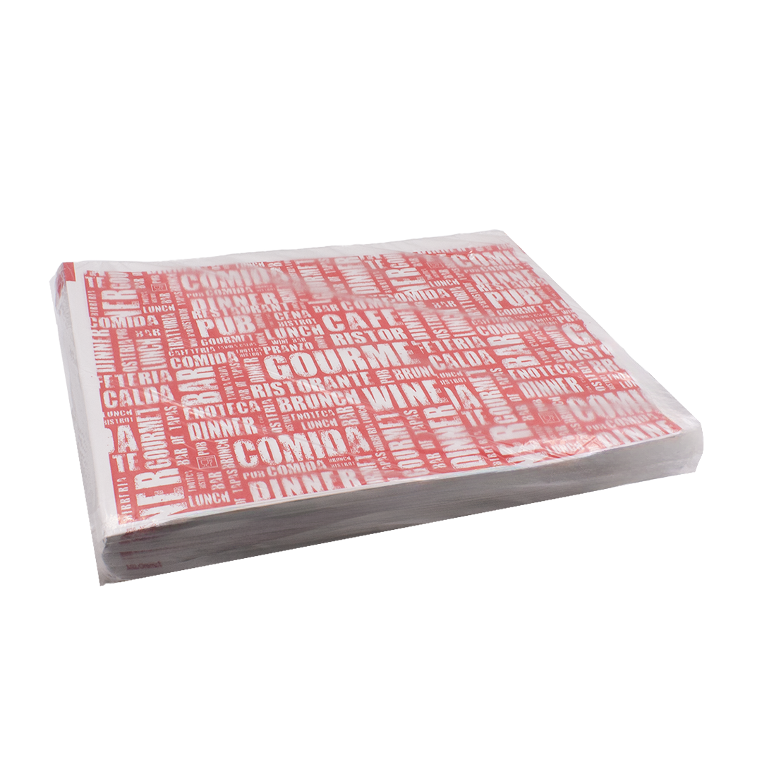 500 Tovagliette monoposto 33x40 cm stampa gourmet rosso 3 500 Tovagliette monoposto 33x40 cm stampa gourmet rosso - immagine 3