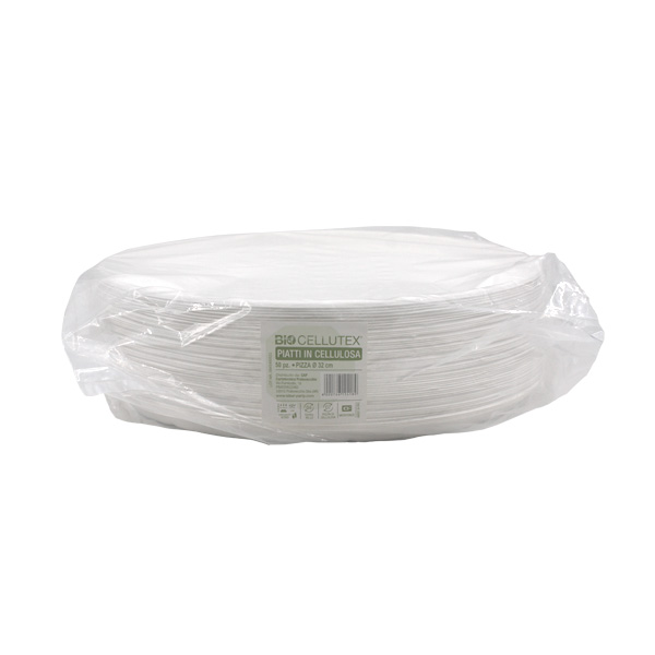 50 Piatti piani in polpa di cellulosa rotondi per pizza Ø 32 cm 3 50 Piatti piani in polpa di cellulosa rotondi per pizza Ø 32 cm - immagine 3