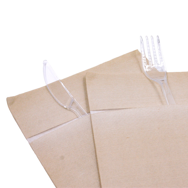 50 Tovaglioli Tizzy in carta tessuto 40x33cm con tasca portaposate effetto tessuto cotton 3 50 Tovaglioli Tizzy in carta tessuto 40x33cm con tasca portaposate effetto tessuto cotton - immagine 3