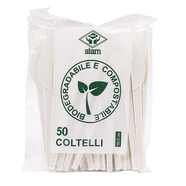 50 Coltelli bio compost CPLA bianche 3 50 Coltelli bio compost CPLA bianche - immagine 3