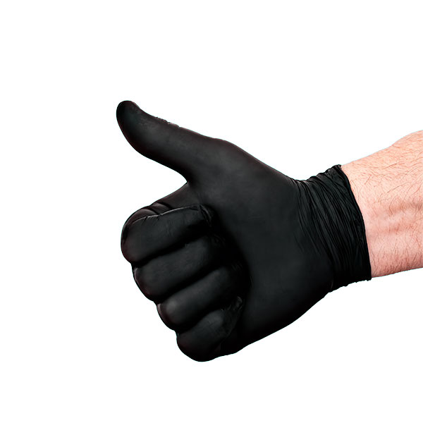 100 Guanti nitrile neri food touch senza polvere S 3 100 Guanti nitrile neri food touch senza polvere S - immagine 3